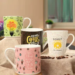 CLAY CRAFT Multicoloured Set of 4 Cups-picture-41