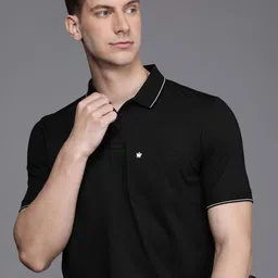 Louis Philippe Solid Polo Collar With Chest Pocket T-shirt-picture-37