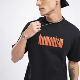glitchez Classic Cool Typography Printed Relaxed Fit T-shirt-image-87