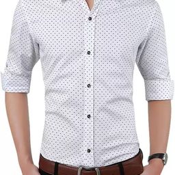 FUBAR Modern Fit Micro Ditsy Printed Cotton Casual Shirt-picture-12
