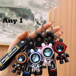 Flenzy Cute 3D Astronaut Keychain With Belt-picture-31