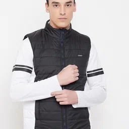 Duke Men Black Solid Padded Jacket-image-38