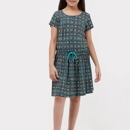 merrigo kidz CACA CINA Girls Multicoloured Printed Fit and Flare Dress-picture-34