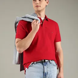Tommy Hilfiger Men Solid Polo Collar T-shirt image 1