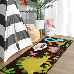 Saral Home Brown & Yellow Dinosaur Printed Anti Skid Floor Runner-image-33