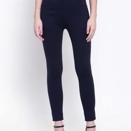 Clora Creation Women Navy Blue Solid Jeggings-picture-41