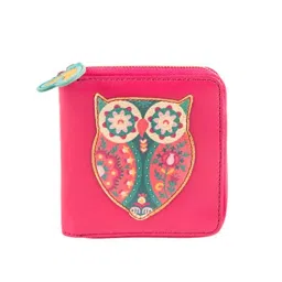 Chumbak Floral Owl Applique Mini Wallet - Pink-image-14