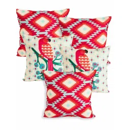 Teal by CHUMBAK Parrot Cushions Set of 5 (16x16 inches)-picture-13