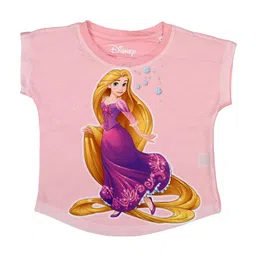 Disney by Wear Your Mind Girls Pink Princess Printed Top image 1