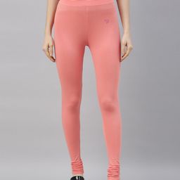 TWIN BIRDS Women Pink Solid Churidar Length Leggings-picture-41