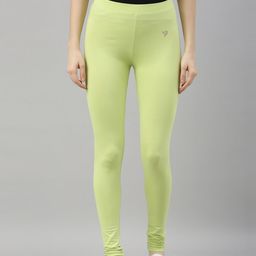 TWIN BIRDS Women Green Solid Churidar Length Leggings-picture-32