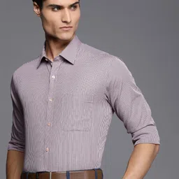 Raymond Men Red And Brown Slim Fit Micro Checked Pure Cotton Formal Shirt-picture-38