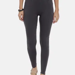 Souchii Women Grey Solid Slim-Fit Ankle-Length Leggings-picture-43