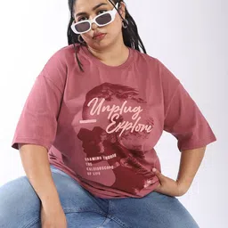 Freeform by High Star Women Oversized Printed T-shirt-image-23