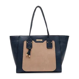 GIORDANO Navy Blue & Beige Colourblocked Shoulder Bag-picture-29