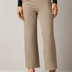 Moda Rapido Women Easy Wash Pleated Trousers-image-89