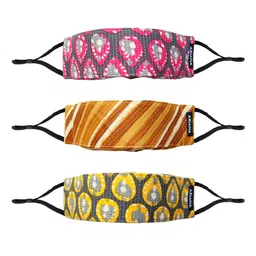 Ariana Pack Of 3 Printed 7-Ply 5 Layer SSMMS Filter Reusable Pure Cotton Cloth Masks-image-92