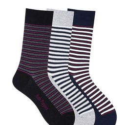 Hush Puppies Men Pack of 3 Assorted Striped Calf Length-picture-18