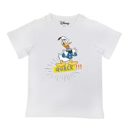 Disney by Wear Your Mind Boys White & Yellow Donald Duck Printed T-shirt-picture-19