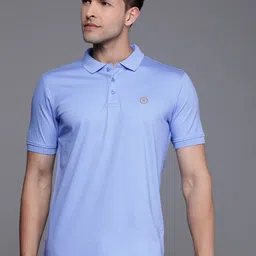 Louis Philippe Embroidered Polo Collar Pure Cotton T-shirt-picture-30