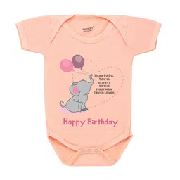 KNITROOT Infant Kids Peach Elephant Printed Bodysuit-picture-28