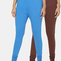 TSG Bliss Women Pack of 2 Solid Churidar Leggings-picture-38
