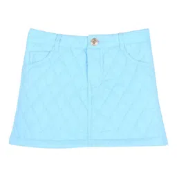 Cherry Crumble Girls Blue Soft Quilted A-Line Mini Skirt-picture-46