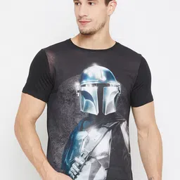 STAR WARS Men Black Printed Round Neck T-shirt-picture-12