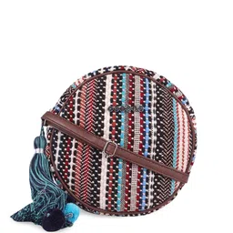 ASTRID Brown & Red Self Design Sling Bag-picture-30