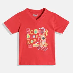 Eteenz Kids Boys Scooby Doo Printed V-Neck T-Shirt-image-13