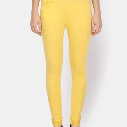 Yaadleen Women Yellow Solid Churidar-Length Leggings-picture-46
