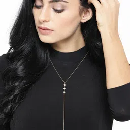 OOMPH Gold-Toned Stone-Studded Lariat Necklace-picture-23