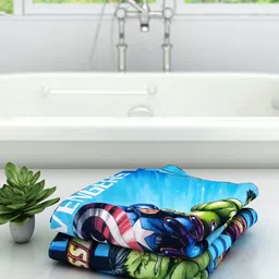 Marvel Kids Set Of 2 Printed 350 GSM Cotton Bath Towels-picture-31