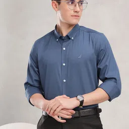 Nautica Pure Cotton Premium Slim Fit Formal Shirt-image-96