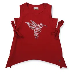 Gini and Jony Floral Printed Sleeveless Cotton Tie-Ups Top image 4