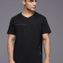 HRX by Hrithik Roshan Monochrome Typography Printed Pure Cotton Yoga T-shirt-picture-36