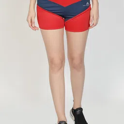 AGIL ATHLETICA Women Blue Colourblocked Regular Fit Sports Shorts-picture-22