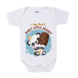 KNITROOT Infant Kids White & Brown Printed Bodysuit-picture-38