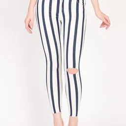 Kotty Women White & Black Skinny Fit High-Rise Clean Look Jeans-image-40
