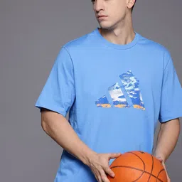 ADIDAS Men Summer Logo Pure Cotton Basketball T-shirt-picture-10
