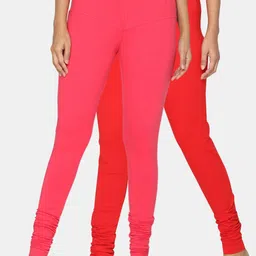 TSG Bliss Women Pack of 2 Solid Churidar Leggings-picture-25