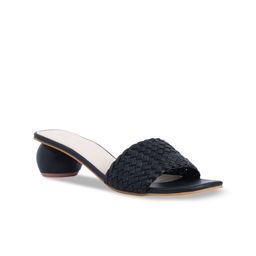 ERIDANI Women Black Woven Design Sandals-picture-42