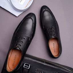 louis stitch Men Leatherette Derby Formal Shoes-picture-3