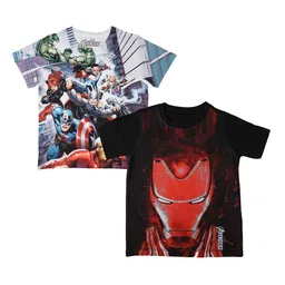 Marvel by Wear Your Mind Boys White Printed Round Neck T-shirt-picture-43