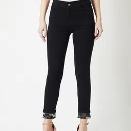 Miss Chase Women Black Slim Fit High-Rise Clean Look Stretchable Jeans-image-62