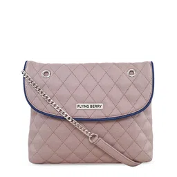 FLYING BERRY Mauve Self Design Sling Bag-image-87