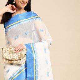 DESH BIDESH Ethnic Motifs Pure Cotton Taant Saree-picture-8