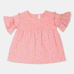Cherokee Girls Pink Floral Printed A-Line Top-picture-20