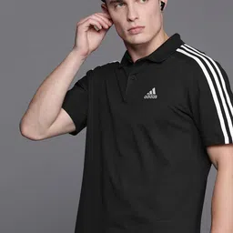 ADIDAS Men 3-Striped Pure Cotton Polo T-shirt-picture-41