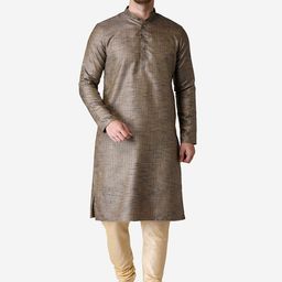 TABARD Men Jacquard Silk Blend Kurta-picture-43